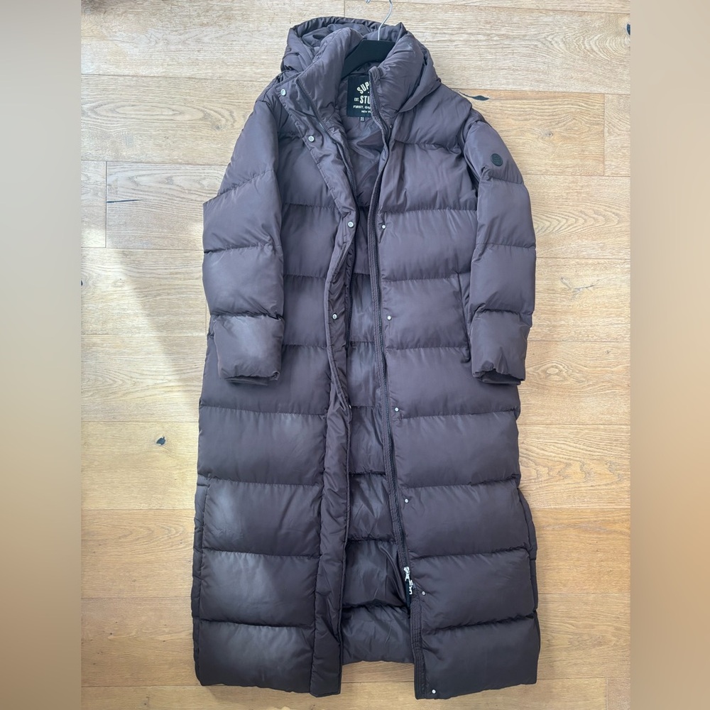 Superdry Dark Brown Puffer Jacket